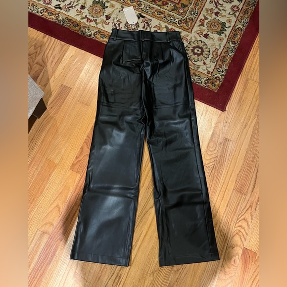 NWT Meshki Black Sima Faux Leather High Waisted Pants - Picture 5 of 14